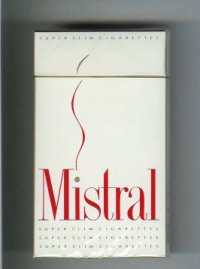 Mistral 100s Super Slim cigarettes hard box