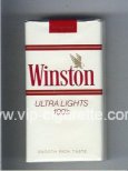 Winston with eagle from above in the right Ultra Lights white 100s cigarettes soft box