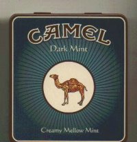 Camel Exotic Blends Dark Mint cigarette metal box