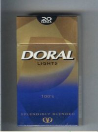 Doral Splendidly Blended Lights 100s cigarettes hard box