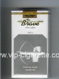 The Brave Ultra Lights 100s Premium Blend cigarettes soft box