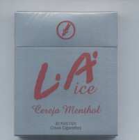 LA Ice Cereja Menthol Cigarettes wide flat hard box