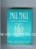 Pall Mall Famous American Cigarettes Lights Menthol light green cigarettes hard box