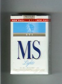MS ETI Lights cigarettes soft box