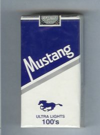 Mustang Ultra Lights 100s cigarettes soft box