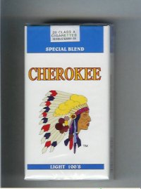 Cherokee Light 100s cigarettes special Blend