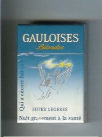 Gauloises Blondes Cigarettes Super Legeres Qui a Encore Fait Ca ' hard box