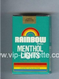 Rainbow Brand Menthol Lights cigarettes soft box