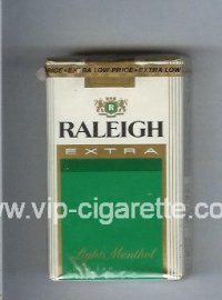 Raleigh Extra Lights Menthol cigarettes soft box