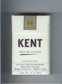 Kent USA Blend Deluxe Lights Charcoal Filter cigarettes hard box