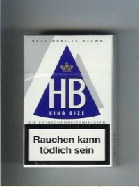 HB King Size Best Quality Blend cigarettes hard box