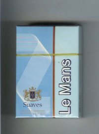 Le Mans Suaves blue and light blue Cigarettes hard box