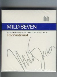 Mild Seven International 100s cigarettes wide flat hard box