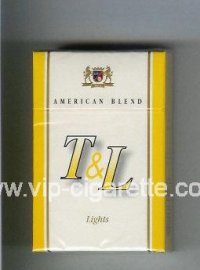 T and L American Blend Lights cigarettes hard box