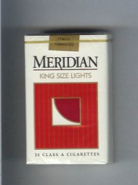 Meridian King Size Lights cigarettes soft box