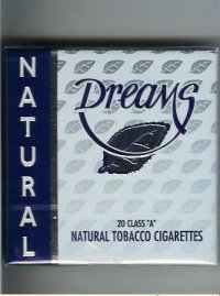 Dreams Natural cigarettes wide flat hard box