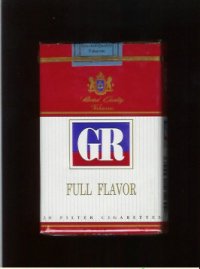 GR Selected Quality Tobaccos Full Flavor white and red cigarettes soft box
