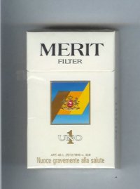Merit Uno 1 cigarettes hard box
