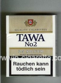Tawa No 2 25 Silver cigarettes hard box