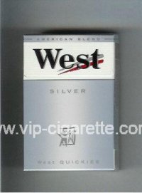 West Silver West Quickies cigarettes hard box