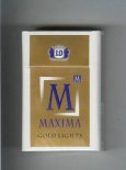 M Maxima Gold Lights cigarettes hard box M Maxima Gold Lights cigarettes hard box