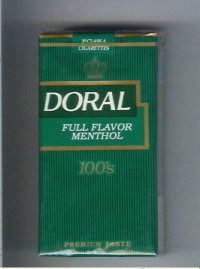 Doral Premium Taste Full Flavor Menthol 100s cigarettes soft box Doral Premium Taste Full Flavor Menthol 100s cigarettes soft box