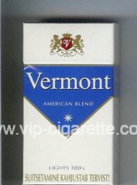 Vermont American Blend Lights 100s Cigarettes hard box