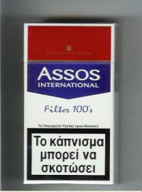 Assos International Filter 100s cigarettes Fine American Blend