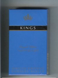 Kings Royal Filter Lights 100s blue cigarettes hard box