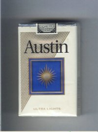 Austin Ultra Lights cigarettes with square USA