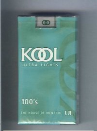 Kool Ultra Lights 100s The House of Menthol cigarettes soft box