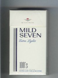 Mild Seven Extra Lights 100s cigarettes hard box