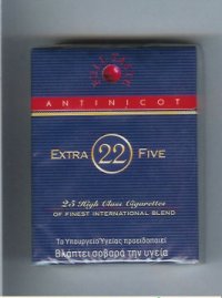 Extra 22 Five Antinicot cigarettes hard box
