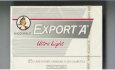 Export 'A' Macdonald Ultra Light 25s cigarettes white wide flat hard box