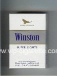 Winston American Flavor Super Lights cigarettes hard box
