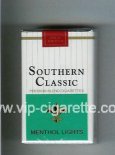 Southern Classic Menthol Lights cigarettes soft box