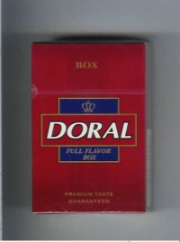 Doral Premium Taste Guaranteed Full Flavor cigarettes hard box Doral Premium Taste Guaranteed Full Flavor cigarettes hard box
