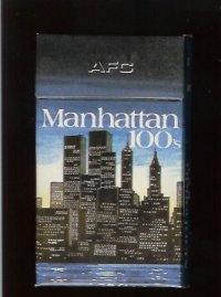 Manhattan 100s cigarettes hard box