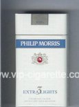Philip Morris Extra Lights 3 100s cigarettes hard box Philip Morris Extra Lights 3 100s cigarettes hard box