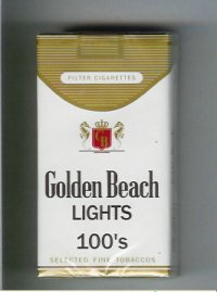 Golden Beach Lights 100s Selected Fine Tobaccos Filter cigarettes soft box