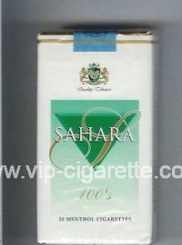 Sahara 100s Menthol cigarettes soft box