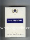 San Marino cigarettes white and blue hard box