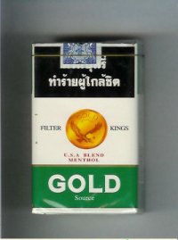 Gold USA Blend Menthol Filter Kings cigarettes soft box