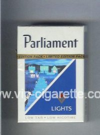 Parliament Lights hologram with stairs cigarettes hard box