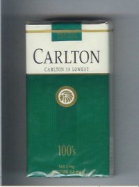 Carlton Menthol 100's cigarettes lowest tar 2mg
