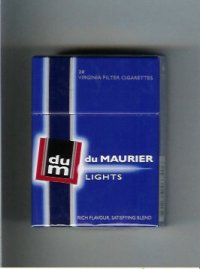 Du Maurier Lights Blue Modern Design cigarettes hard box