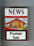 News International white and red cigarettes hard box