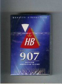 HB 907 Medium American Blend cigarettes hard box