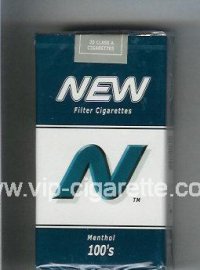 N New Menthol 100s cigarettes soft box