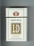 LD Liggett-Ducat Gold white and gold cigarettes hard box LD Liggett-Ducat Gold white and gold cigarettes hard box
